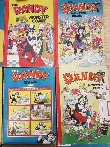 A selection of 'The Dandy' annuals from the National Library's collections