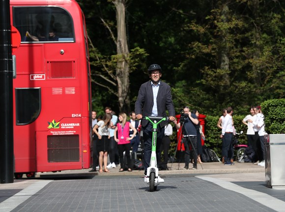 TfL Image - Will Norman on Lime e-scooter