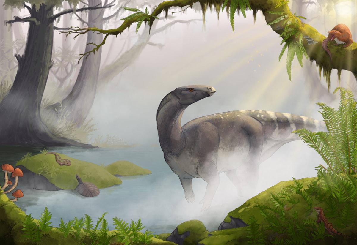 Elgol Dinosaur artist impression credit Maija Karala