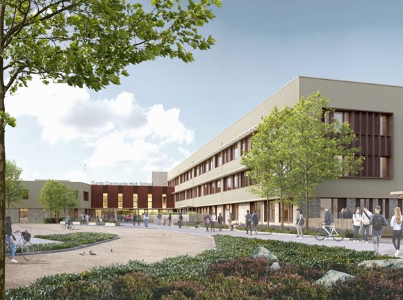 LATEST NEWS: Green light for one of Scotland's most energy efficient high schools: Currie HS View 1 credit Architype
