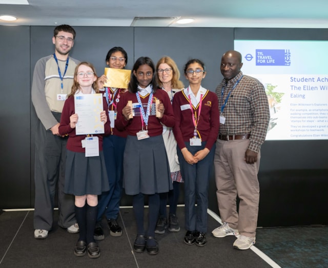 TfL Image - TfL Travel for Life awards - The Ellen Wilkinson school for girls, in Ealing, wins Student Achievement award