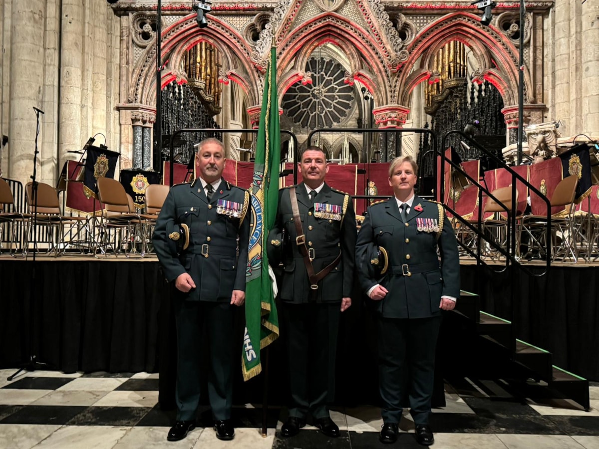 David Graham, Stu Storey and Marianne Walton   at Durham's Festival of Remembrance