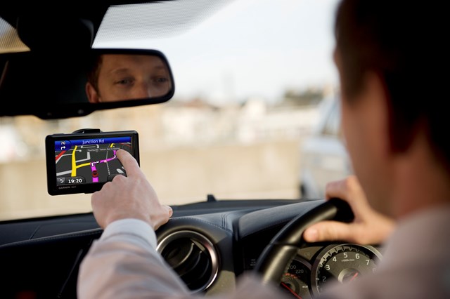 Garmin Sat Nav with lx app in situ