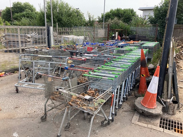 143 shopping trolleys at Doughty Road Depot in Grimsby 03