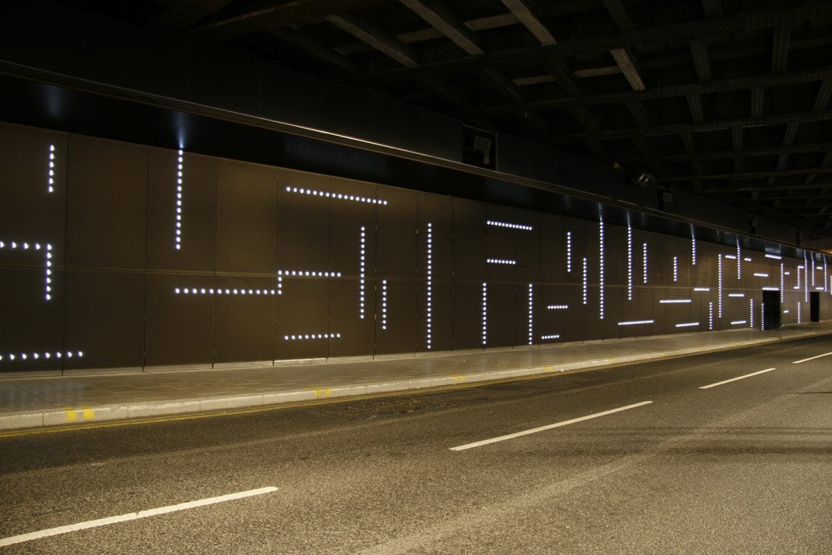 Neville Street VR: A Light and Sound Transit by Berlin-based artist, sound sculptor and composer Hans Peter Kuhn had transformed Neville Street in Leeds city centre, where it was installed as a temporary public artwork.
Comprised of lines of light, likened to a chain of pearls by the artist, the artwork changed every morning so commuters would see a different pattern each day. It featured 3,200 individual LED lights and 96 distinct sonic compositions.