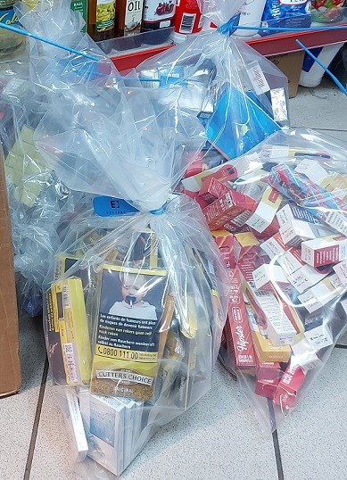 Cigarettes and tobacco seized