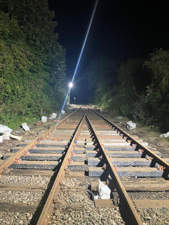 Maiden Newton Junction at night