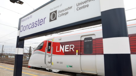 LNER Azuma at Doncaster station platform 3, LNER