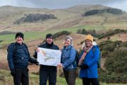 Rullion Green landscape (L-R) Dave Gorman, Grant Ferguson, Yvonne Edwards and Annie Yang - credit Julie Howden: Rullion Green landscape (L-R) Dave Gorman, Grant Ferguson, Yvonne Edwards and Annie Yang - credit Julie Howden