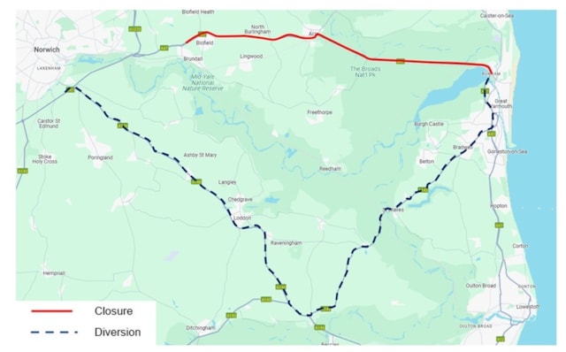 A47 Cucumber Lane to Runham Diversion