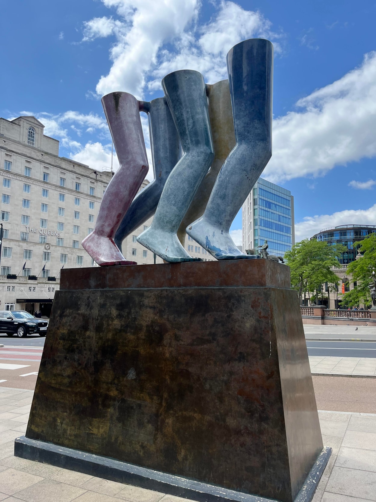 Legs Walking: Made by Leeds-born Kenneth Armitage, widely regarded as one of the 20th Century’s most significant sculptors, Legs Walking was his penultimate work, and was installed alongside Both Arms in Millennium Square’s Mandela Gardens, which will remain in place.

The departure of Legs Walking comes as a new public art legacy is being established in Leeds, with a number of stunning, world class pieces, with Leeds stories at their heart, arriving in the city.