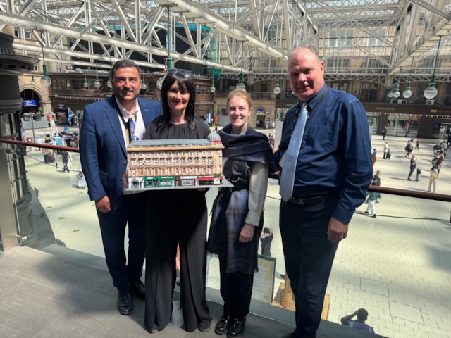 Craig Milne, Sinead Fielding, Drew Burns with Artist Karen Bones: Craig Milne, Sinead Fielding, Drew Burns with Artist Karen Bones