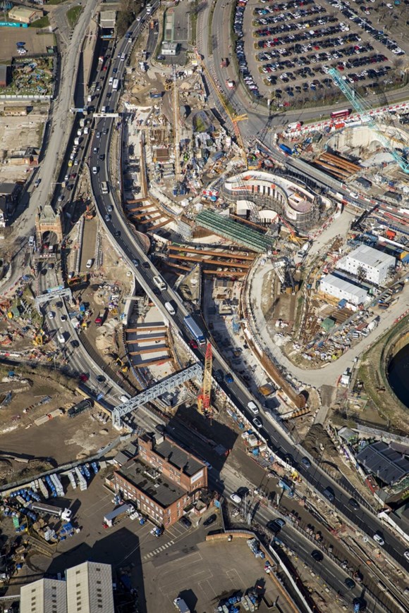 TfL advises southbound traffic closure through Blackwall Tunnel in March and April: Ariel view of Greenwich Tunnel Portal