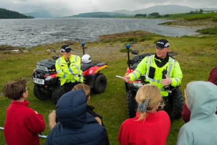 Police Scotland lead a training session