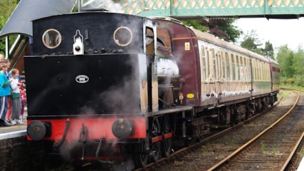 Steam train operated by Dartmoor Railway Association at Okehampton Station, 2007. Image: Tracey Norman