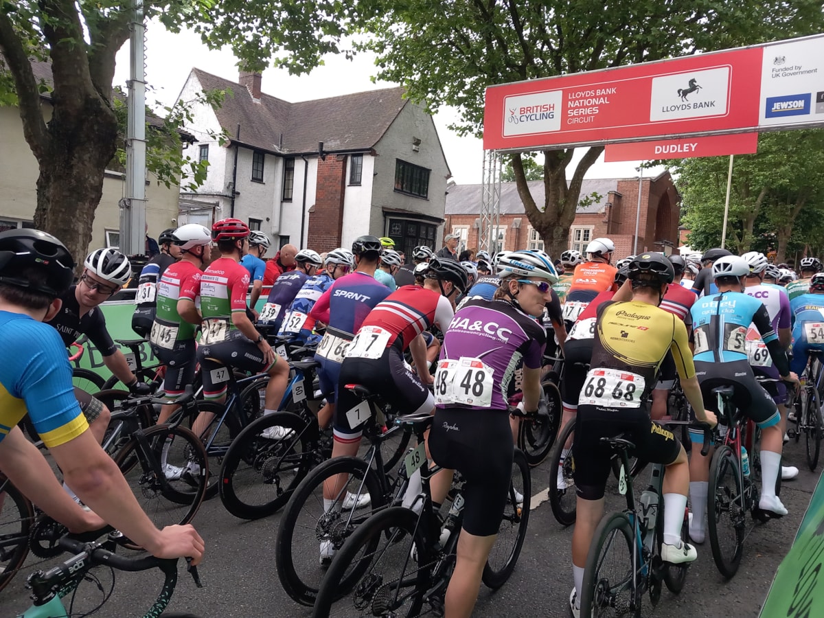 Racers in the open category race prepare for the starting gun