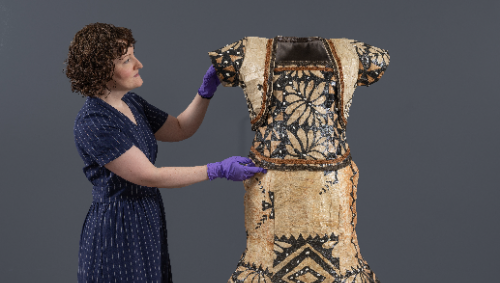 Barkcloth dress