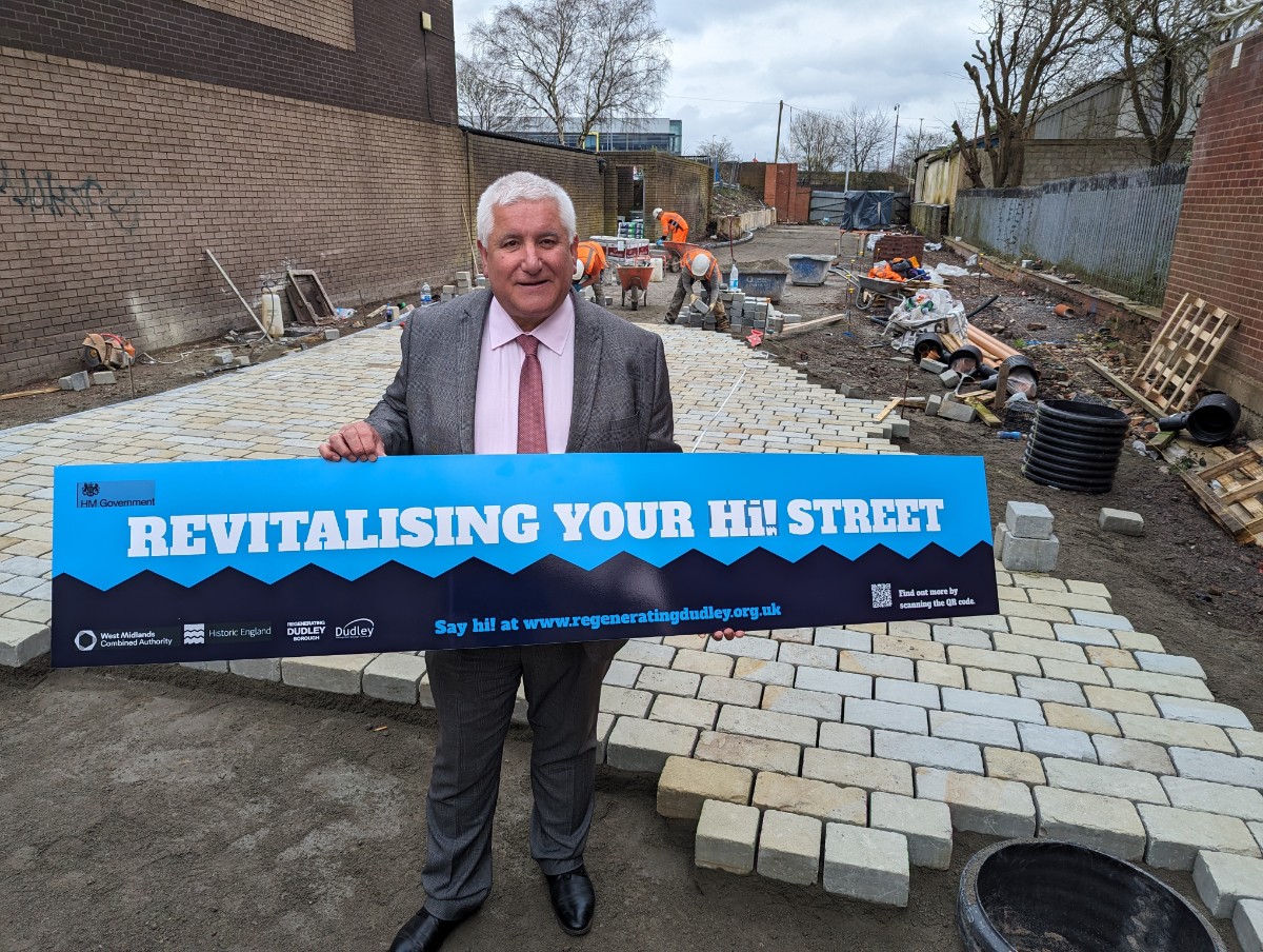 Cllr Patrick Harley at the new Brierley Hill link way