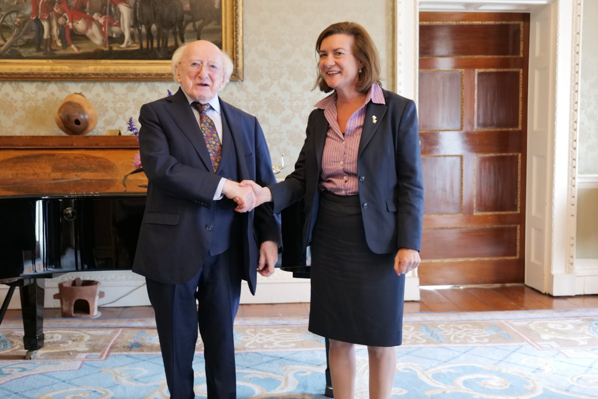 Eluned Morgan and President M D Higgins - 17 Oct 2024 - credit Welsh Government