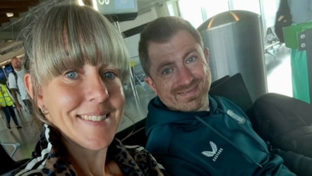 Emma and her husband, Phil, who are enjoying their adoption journey