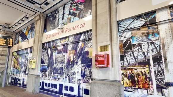 New mural at London Waterloo celebrates 200 years of railway romance: 200 Years of Romance Mural