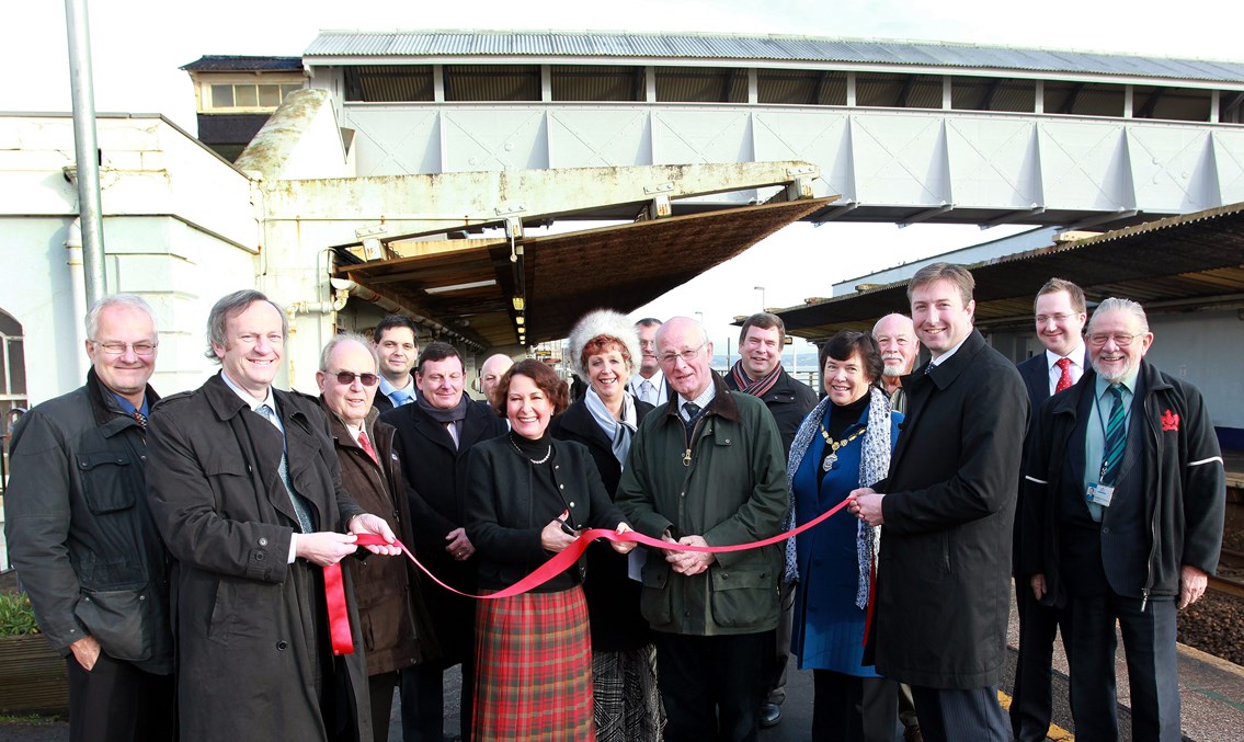 Newton Abbot MP opens Dawlish Station footbridge: Newton Abbot MP opens Dawlish Station footbridge
