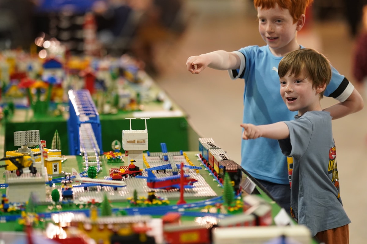 Families enjoy Awesome Bricks at the National Museum of Flight. Photo (c) Stewart Attwood (4)