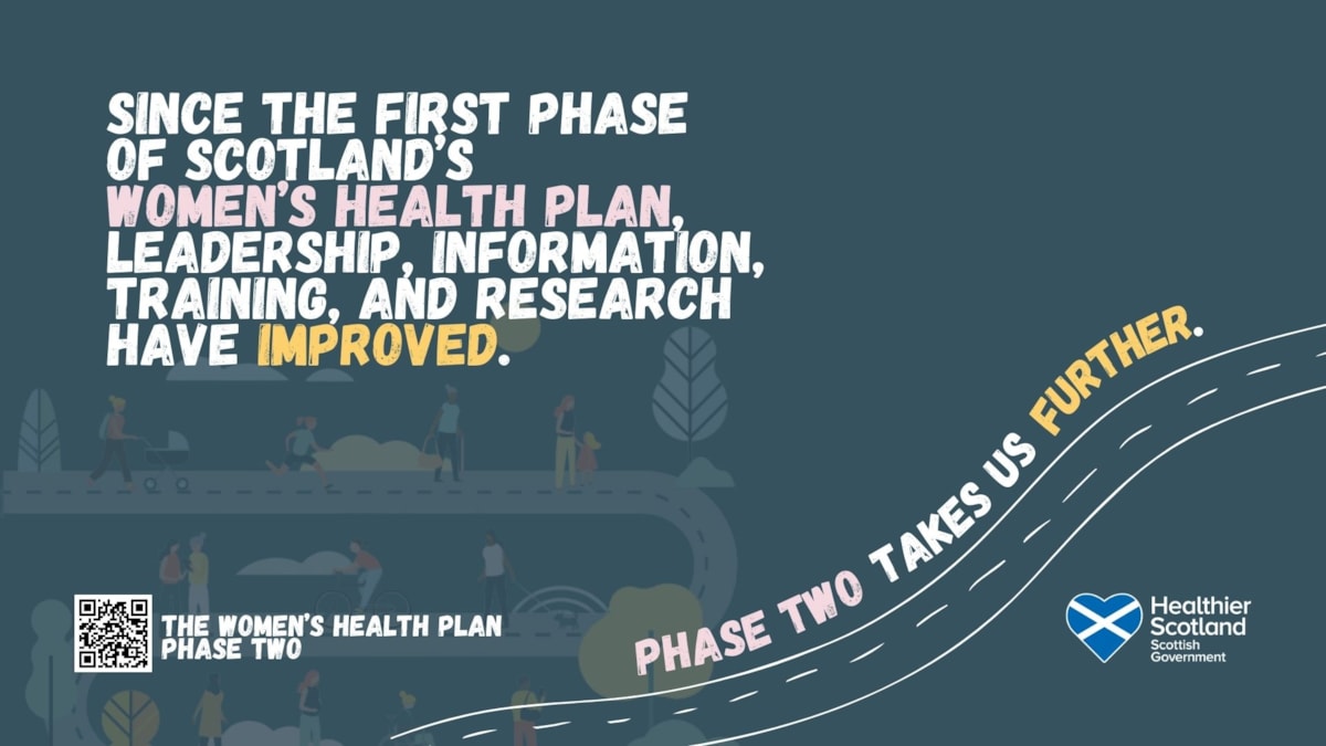 Women's Health Plan Phase Two - Web Banner Image 2 - With QR Code - 1920 x 1080 px Landscape