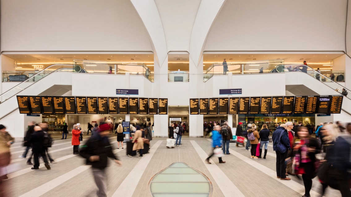 Aston Villa's Europa League victory parade means busier trains and stations: Birmingham New Street - departure boards