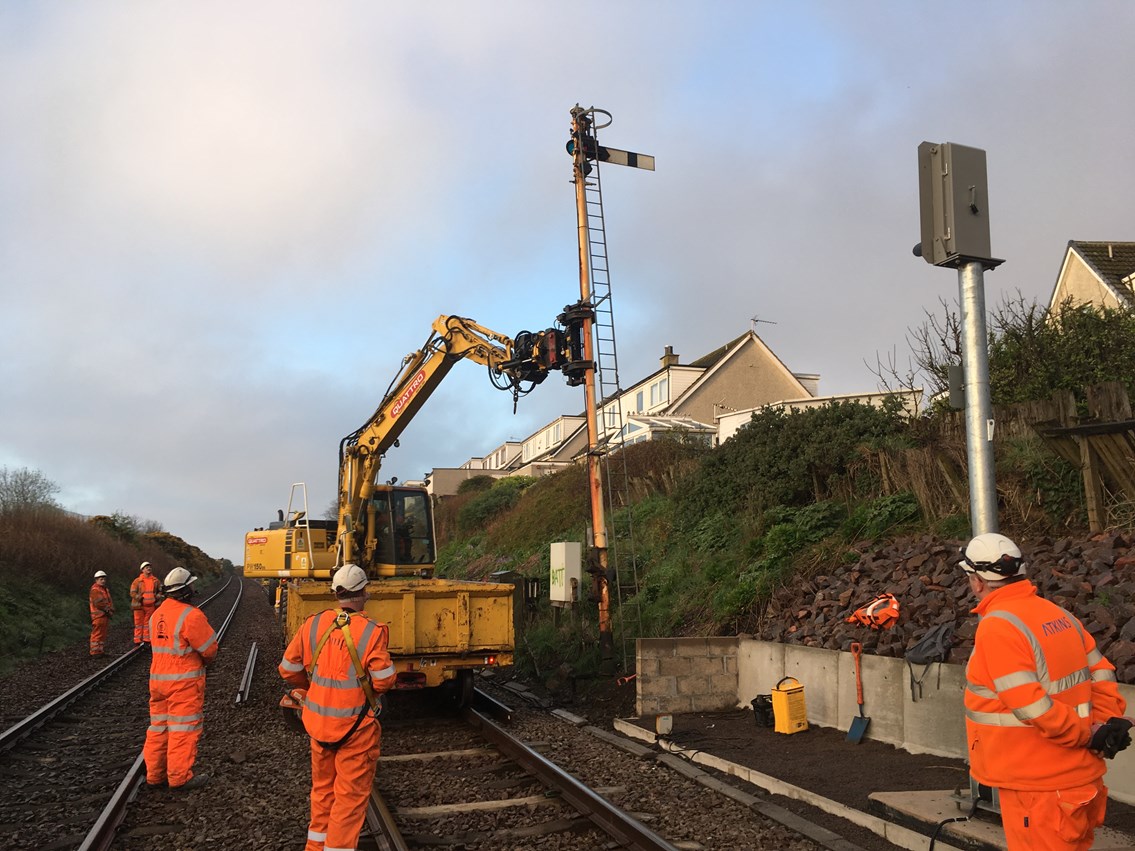 Aberdeen-Stonehaven railway upgrade successfully delivered: 28 April Out with the old Hi Res
