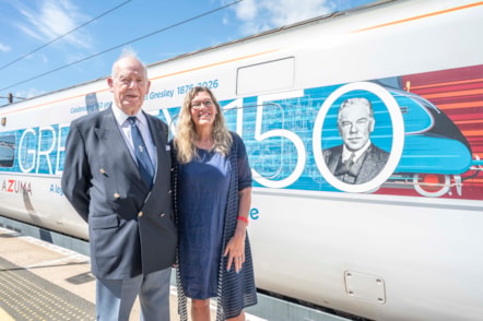 Ben Godfrey and Nina Britten grandson and great granddaughter of Sir Nigel Gresley