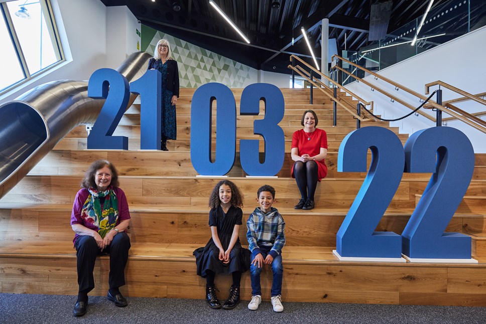 Top row - Vivian  Laing, NSPCC
Middle Row - Sally Holland, Children's Commissioner for Wales
Bottom row - [L-R] Deputy Minister for Social Services, Julie Morgan, Janae and Malakai.