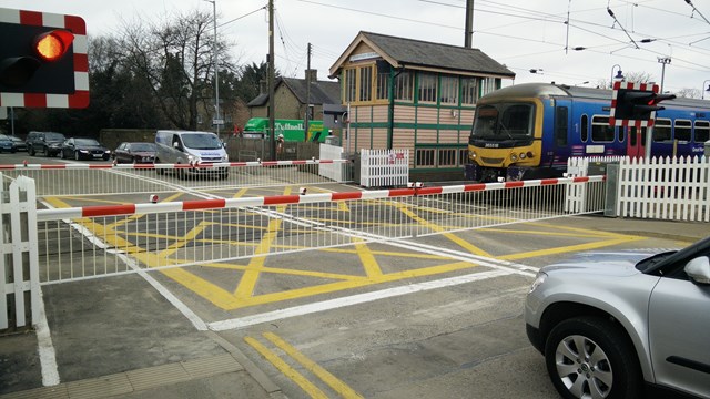 Norfolk level crossing is upgraded to improve safety and reliability: Downham Market level crossing Norfolk