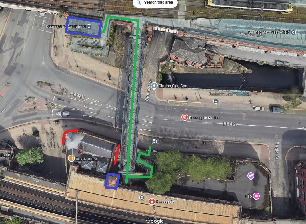 Image shows Deansgate Pedestrain Flow until Mon 24 Feb