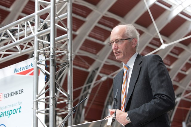 David Higgins: David Higgins, chief executive, Network Rail addresses guests at the Great Western Campaign launch event at Paddington station