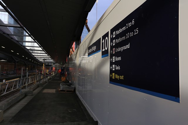 Finishing touches put to the new platforms (10 and 11) at London Bridge