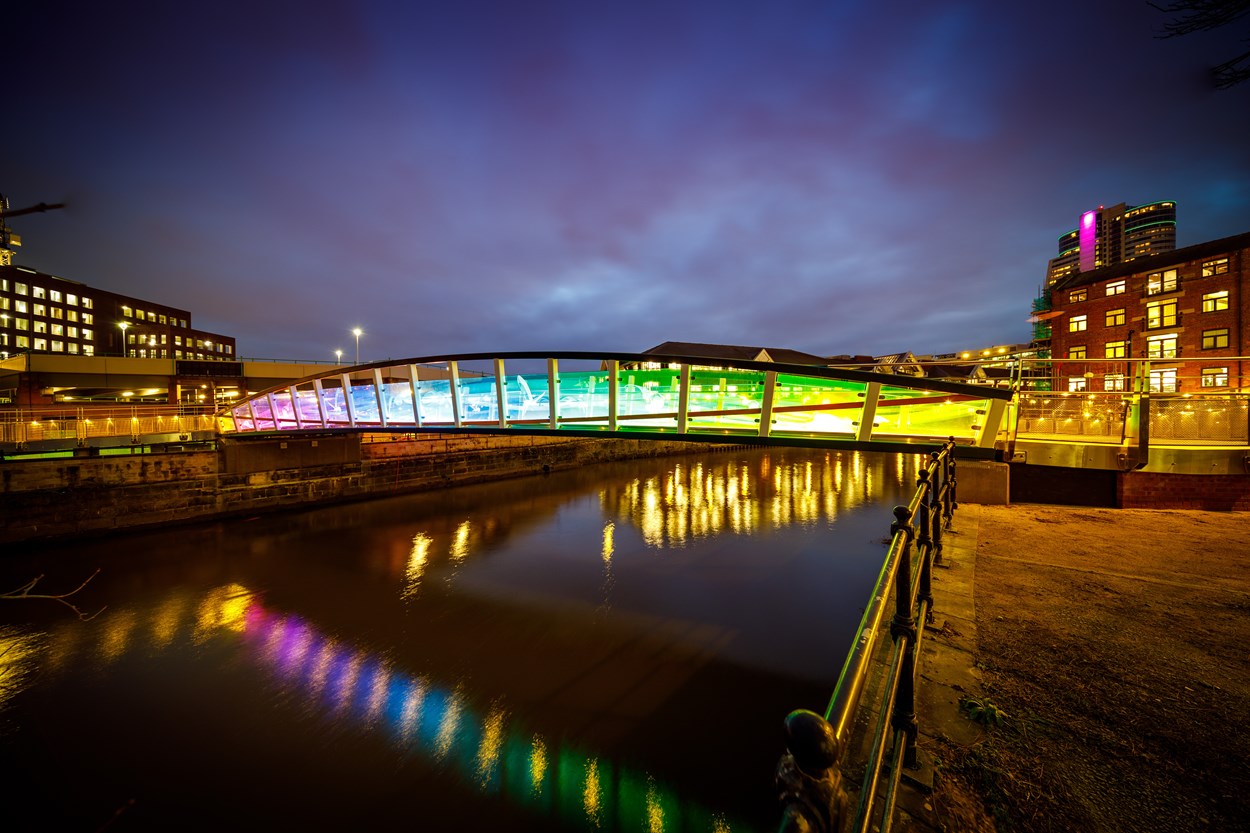 David Oluwale Bridge: The David Oluwale Bridge was today hailed as a symbolic link between the city’s past, present and future as a ceremony marked work on the landmark project being formally completed.

Spanning the River Aire between Sovereign Street and Water Lane, the bridge, which will be illuminated every night, has been named in honour of David Oluwale, who travelled to the UK from Nigeria and was targeted because of his mental health, homelessness and race.

He tragically drowned in the river in 1969 in a racially-motivated incident which left a lasting and poignant imprint on the city, inspiring a number of books, plays and a recently-installed blue plaque.