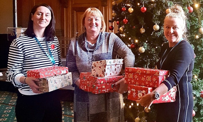 Council staff box clever to give local children a welcome Christmas treat: Christmas Shoebox Appeal