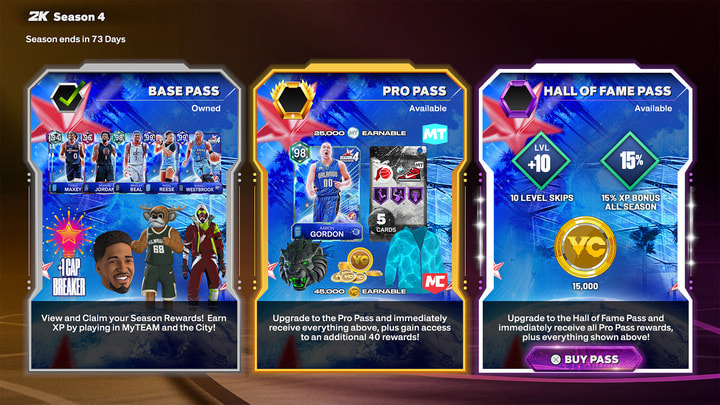 NBA 2K26 Season 4 Menu