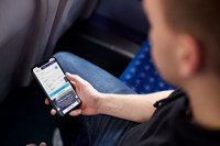 Southeastern Receives Website Accessibility Accreditation: Passenger using Southeastern app on mobile phone