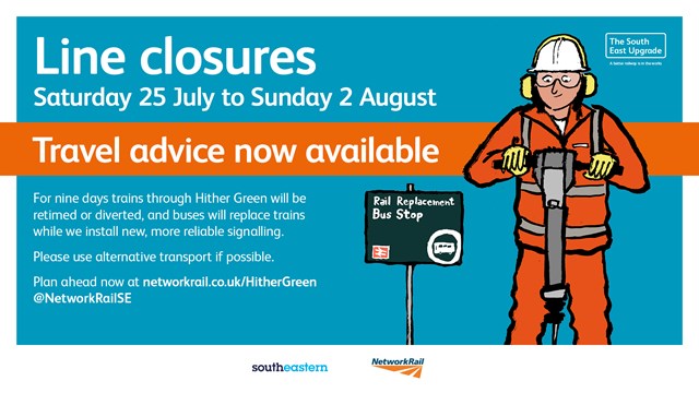 Nine-day line closures in South East London – have you planned ahead?: Hither Green travel advice