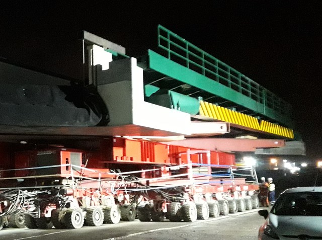 New bridge transported to site