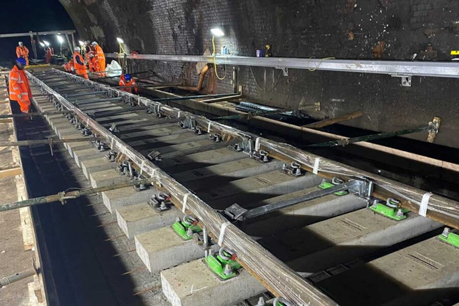 Slab track, similar to the one being replaced south of Tunbridge Wells