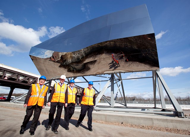 Gateway materials image 2: Cllr Gary Clarke, Chair, Centro; Mick Laverty, Chief Executive, Advantage West Midlands; Cllr Mike Whitby, Leader, Birmingham City Council; Andrew Skidmore, Principal Scheme Sponsor, Network Rail
