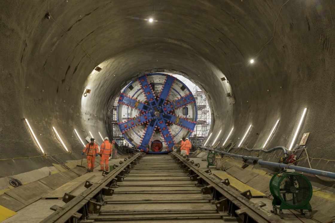 Cutterhead of TBM Anne from the Victoria Road Crossover Box