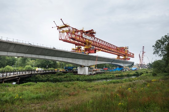 Colne Valley Viaduct progress Aug 23 (5): Latest images show the progress being made on the Colne Valley Viaduct - the UK's longest rail bridge - in August 2023.