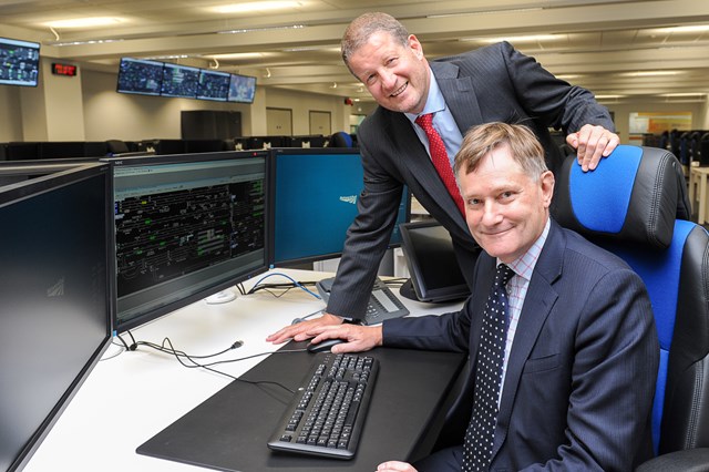 Phil Verster and Hugh Bayley MP open York Rail Operating Centre