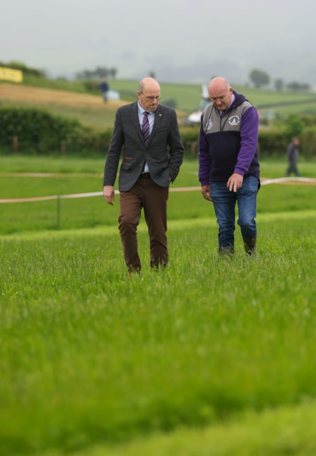 Cabinet Minister for Rural Resilience and Sustainability, Llyr Gruffydd and John Davies