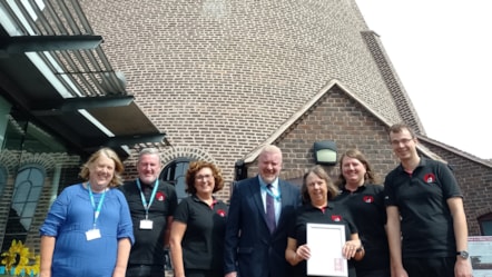 Staff from RHGC with Councillor Damian Corfield