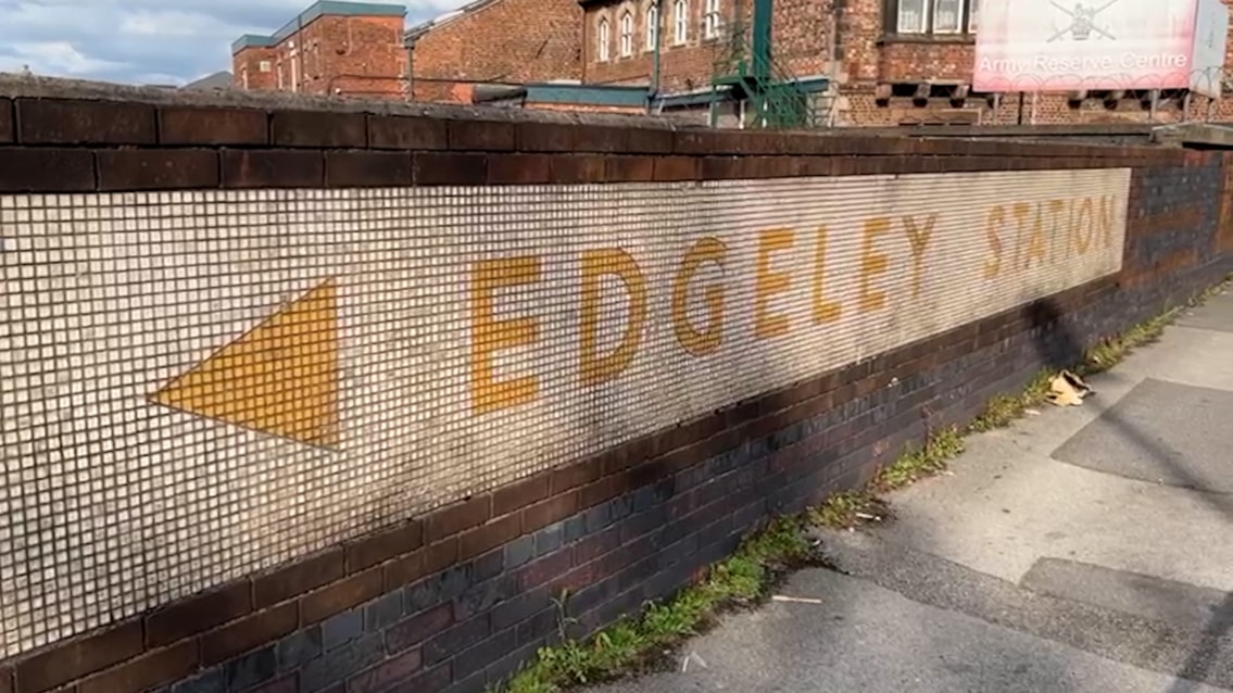 Edgeley Station mural which will be created on the new Greek Street bridge